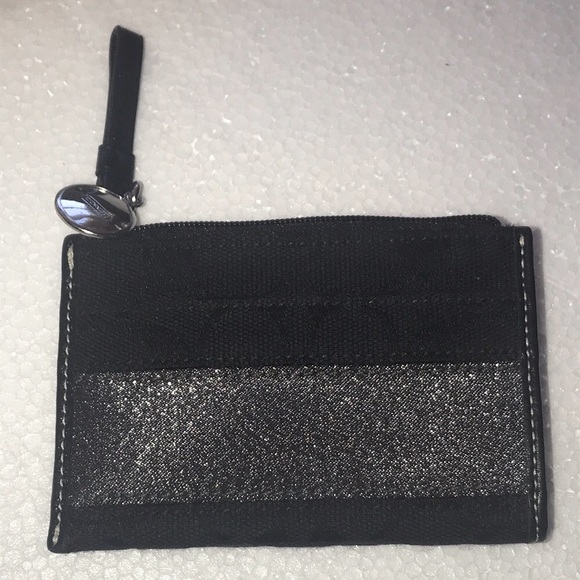 Coach Black and Silver card holder keychain - Picture 3 of 10